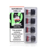 Vaporesso XROS COREX 2.0 Replacement Pods 4 Pack 0.6 Ohm COREX 2.0 Mesh available from the online vape shop Vape Town UK
